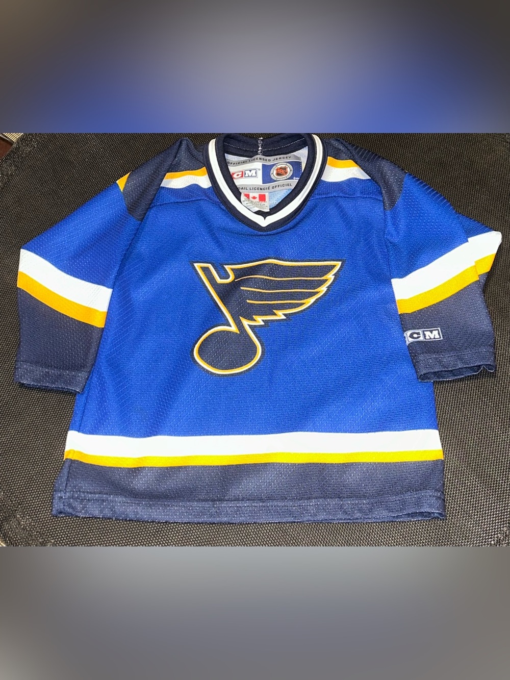 CCM St Louis Blues NHL Hockey Jersey TODDLER ONE SIZE Vintage Canada Made Baby